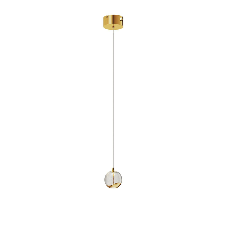 Lucande LED-Pendelleuchte Hayley Pendelleuchte Lampe Leuchte Glaskugel 1-fl gold