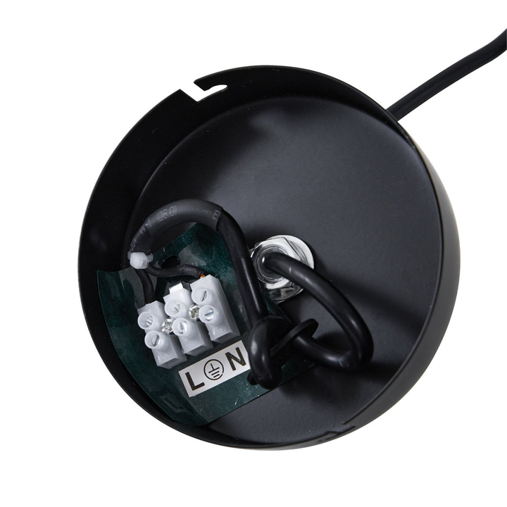Lucande Hängeleuchte Isandro Hängelampe Leuchte Lampe Schwarz / Opal 7 Flammig B-Ware