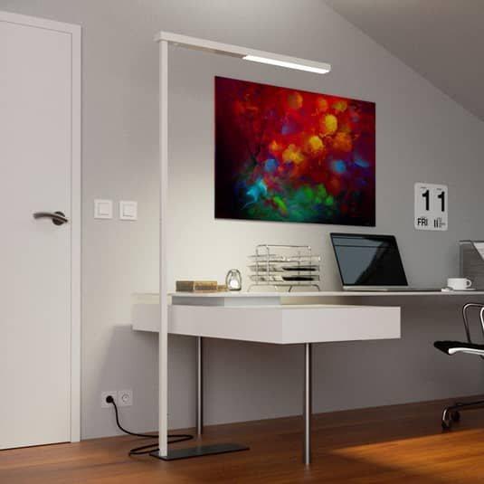 Arcchio Led Büro Stehleuchte Tamilo Stehlampe Standleuchte Lampe Leuchte Weiß B-Ware