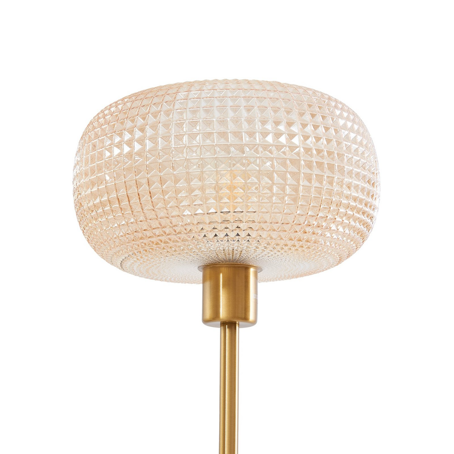 B-Ware Lindby Stehleuchte Aliette Stehlampe Standleuchte E27 Gold/Amber Glas Leselicht