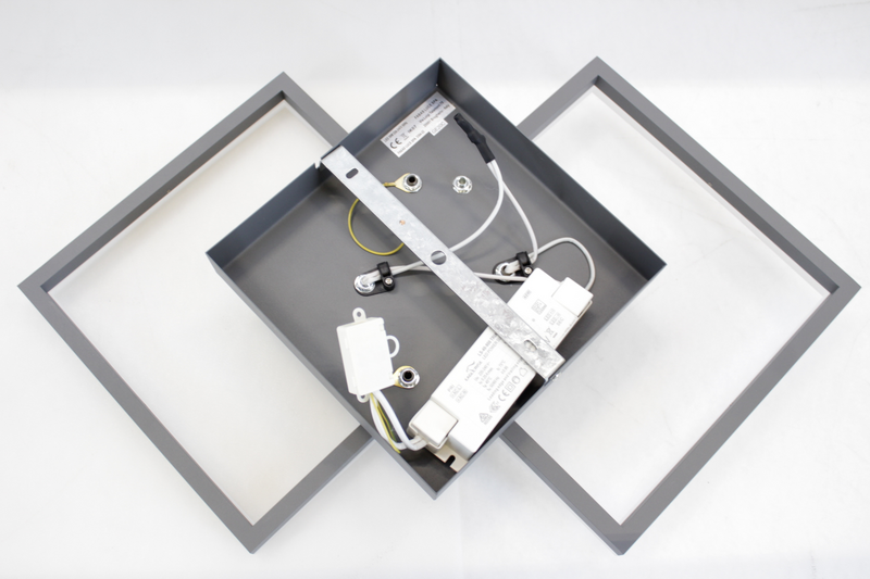 Fabas Luce Led Deckenlampe Bard Deckenlampe Lampe 45x45 Cm 2flg Led Anthrazit B-Ware - 8019282507253