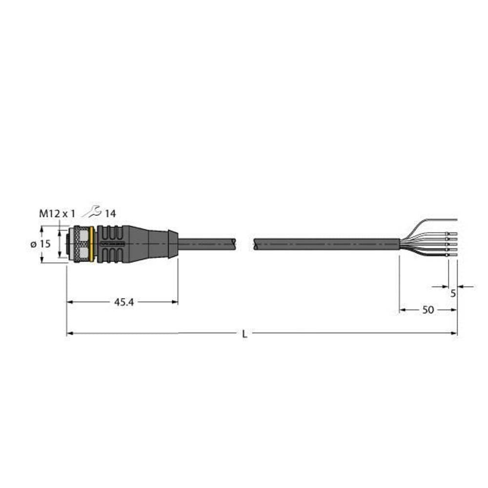 Turck 6626375 Sensor-/Aktor-Anschlussleitung 10m Industriesteckverbinder Stecker