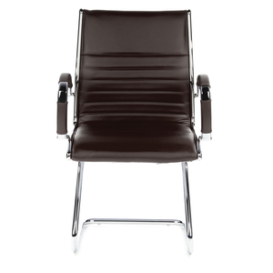 B-Ware Hjh Office Parma V Konferenzstuhl Freischwinger Stuhl Leder Braun Chrom747