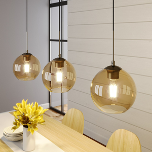 B-Ware Lindby Sofian Hängeleuchte Pendelleuchte Deckenlampe Leuchte Dreiflammig Amber