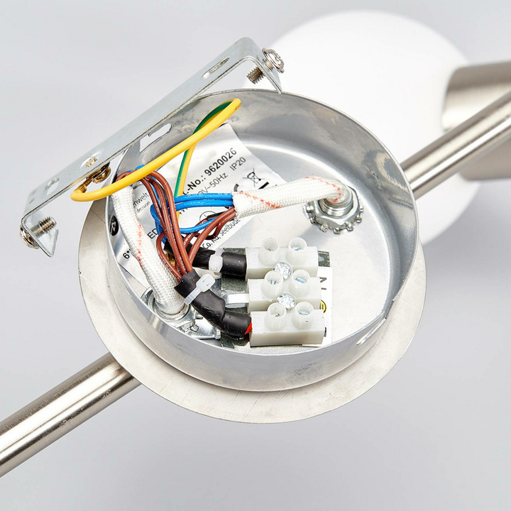 Lindby LED-Deckenlampe Elaina Deckenlampe Lampe Leuchte 6-flg. E14 nickel matt