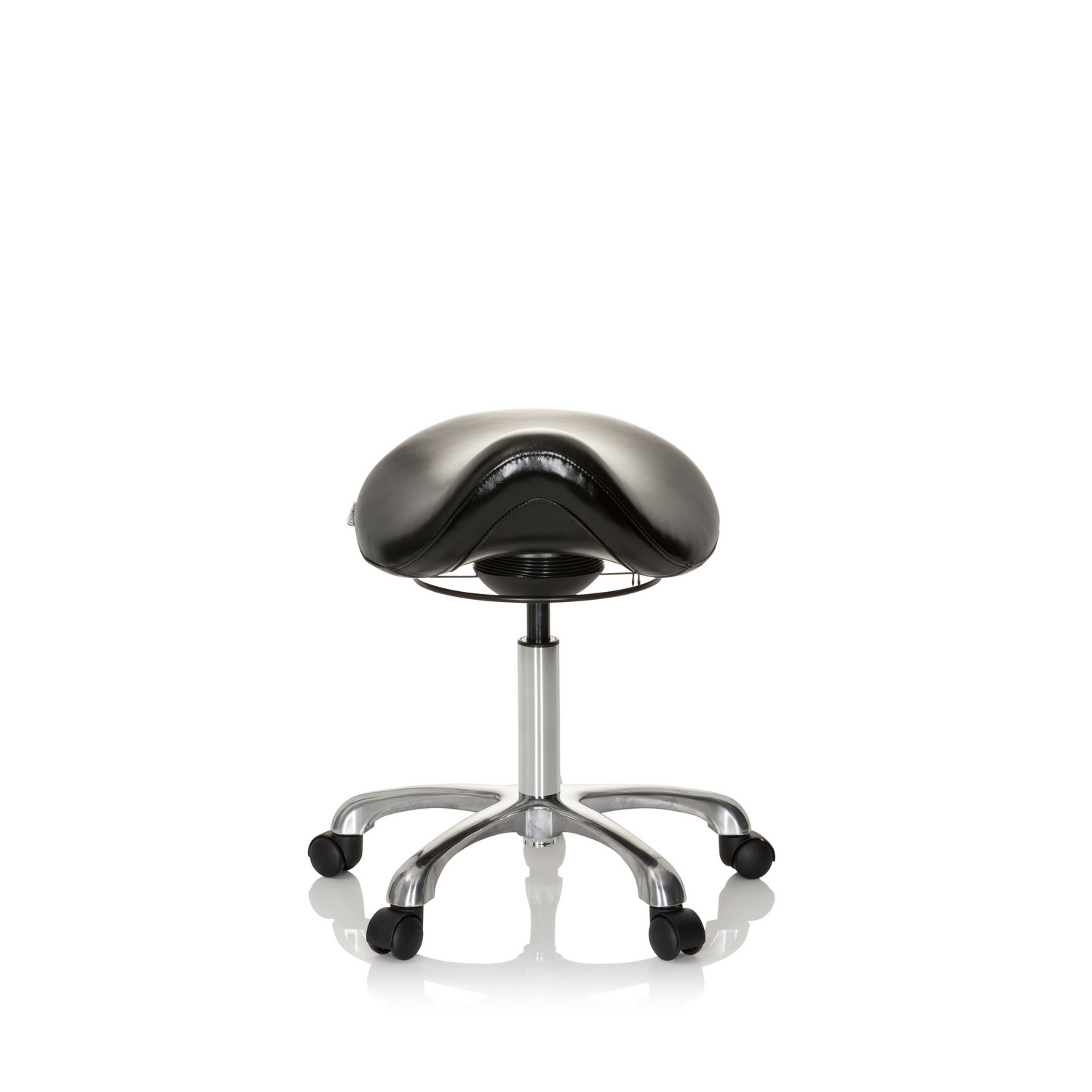 B-Ware Hjh Office Sattelhocker Sattelstuhl Arbeitshocker Kunstleder Schwarz Hocker