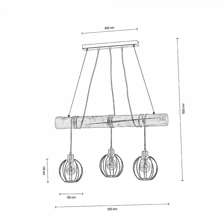 Euluna Hängeleuchte Karou Deckenlampe Hängelampe Pendellampe Lampe Leuchte E27 B-Ware - 5905840217234