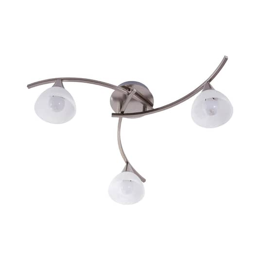 Lindby Della Deckenlampe Deckenlicht Lampe Leuchte IP20 nickel matt 3-fl. E14