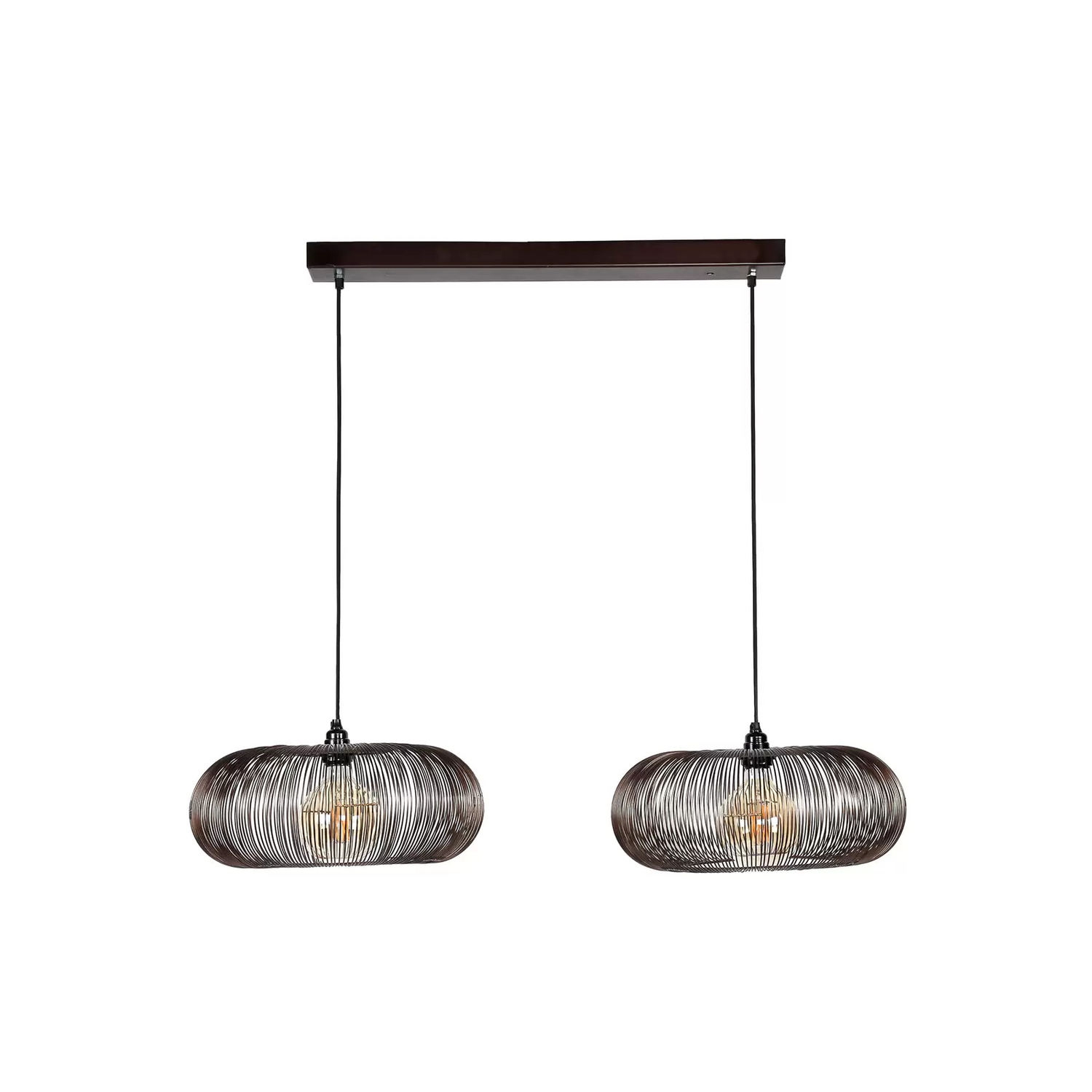 Zijlstra Hängeleuchte Rippberg Pendelleuchte Deckenlampe Schwarz Zweiflammig747 B-Ware - 8713244083785