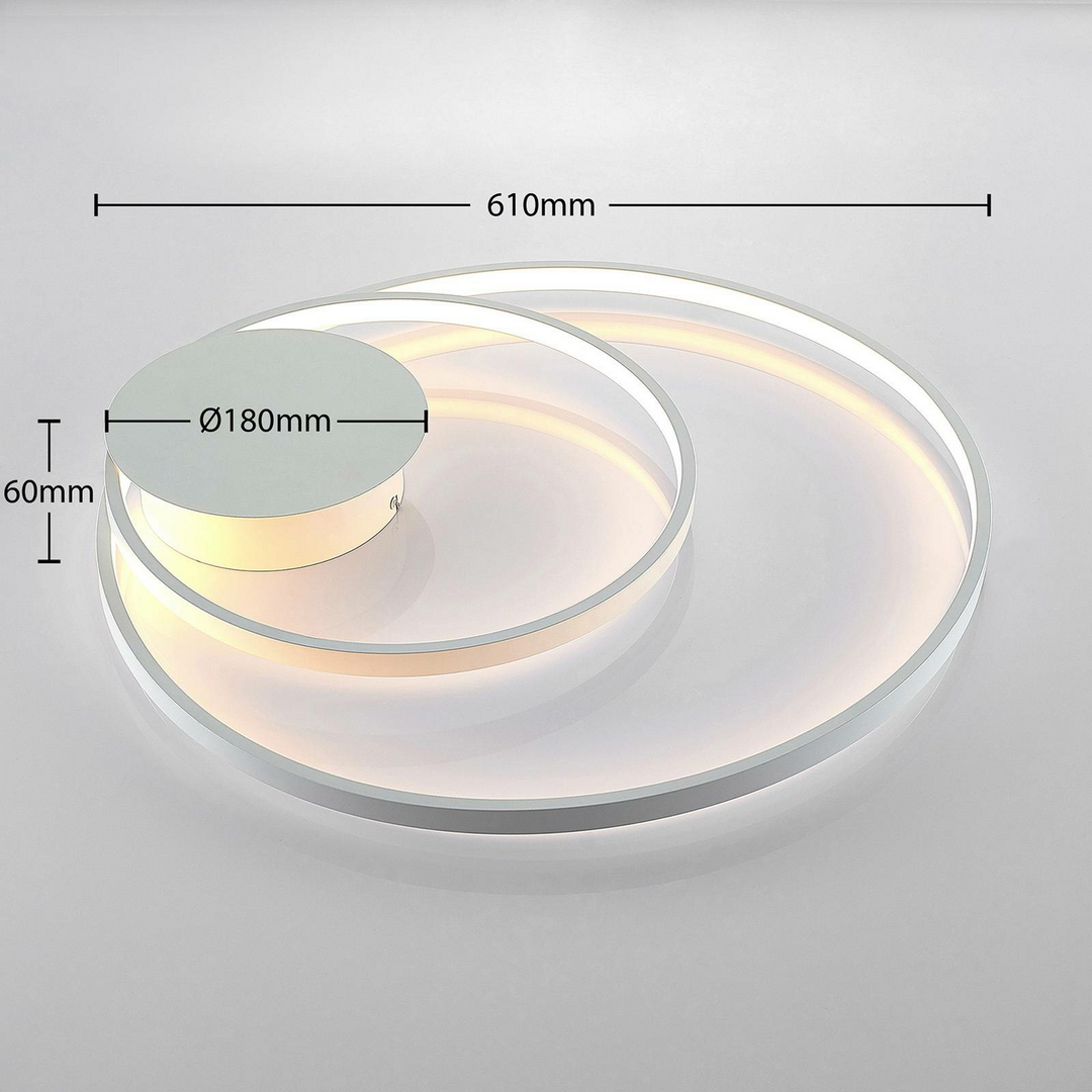 Lindby Nerwin LED-Deckenleuchte Deckenlampe Leuchte Lampe LED Ø 61 cm rund w203