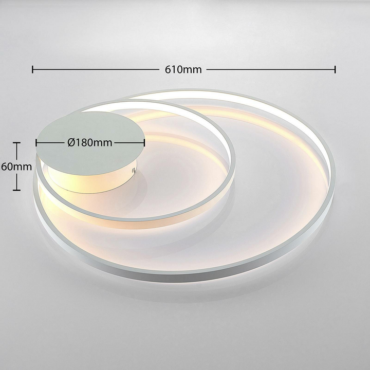 Lindby Nerwin LED-Deckenleuchte Deckenlampe Leuchte Lampe LED Ø 61 cm rund w203