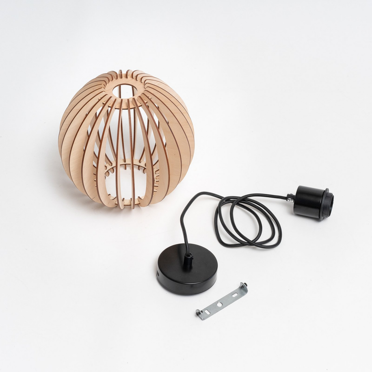 B-Ware Envostar Clay Hängeleuchte Birkensperrholz ø 23 Cm Deckenlampe Pendelleuchte E27