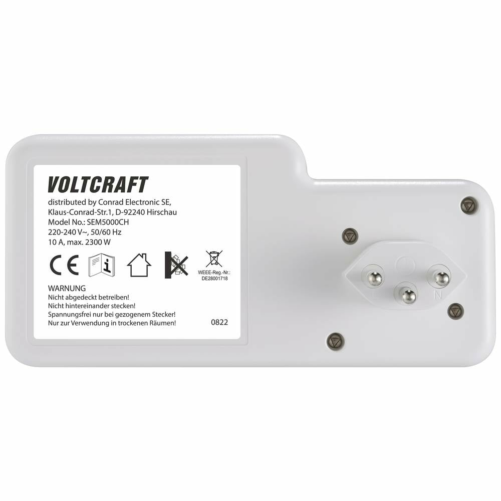 B-Ware Voltcraft Sem5000 Ch Energiekosten Messgerät Kostenprognose Alarmfunktion    142