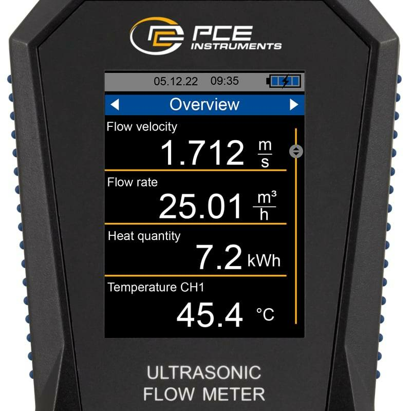 PCE Instruments Ultraschall-Durchflussmessgerät mit Durchflusssensoren Sensoren