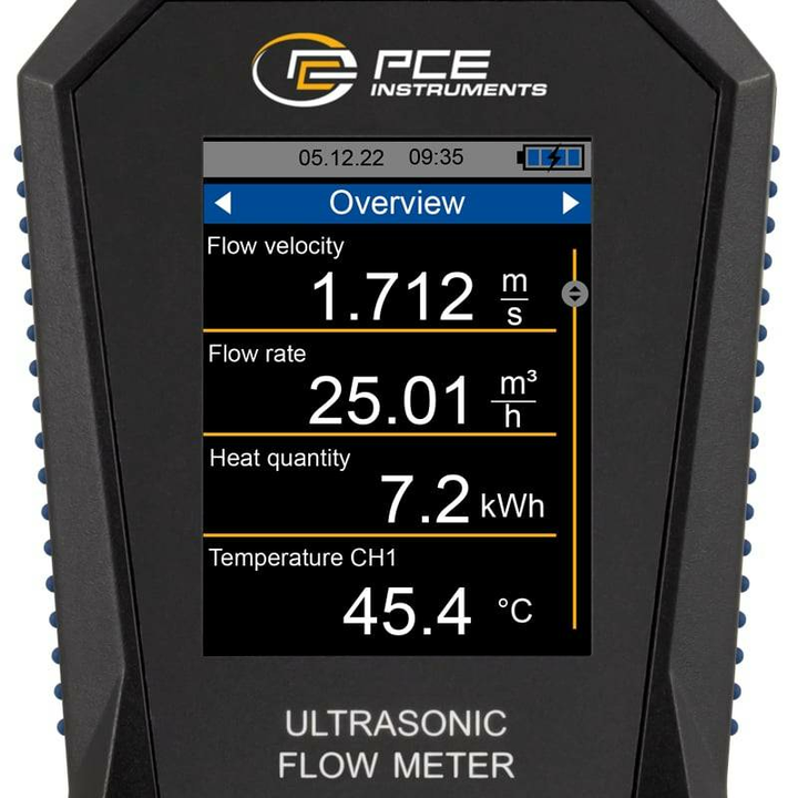 PCE Instruments Ultraschall-Durchflussmessgerät mit Durchflusssensoren Sensoren