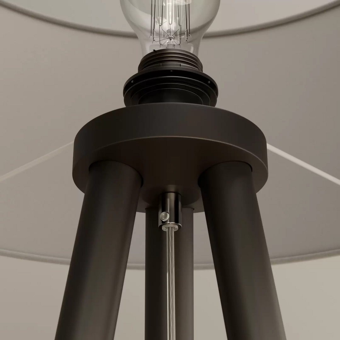 Euluna Stehleuchte Stehlampe Lampe Leuchte Indoor Mabia Dreibein grau/schwarz