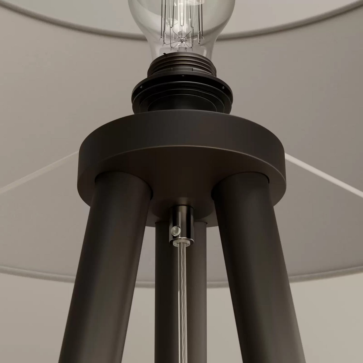 Euluna Stehleuchte Stehlampe Lampe Leuchte Indoor Mabia Dreibein Grau/Schwarz B-Ware - 5907642763926