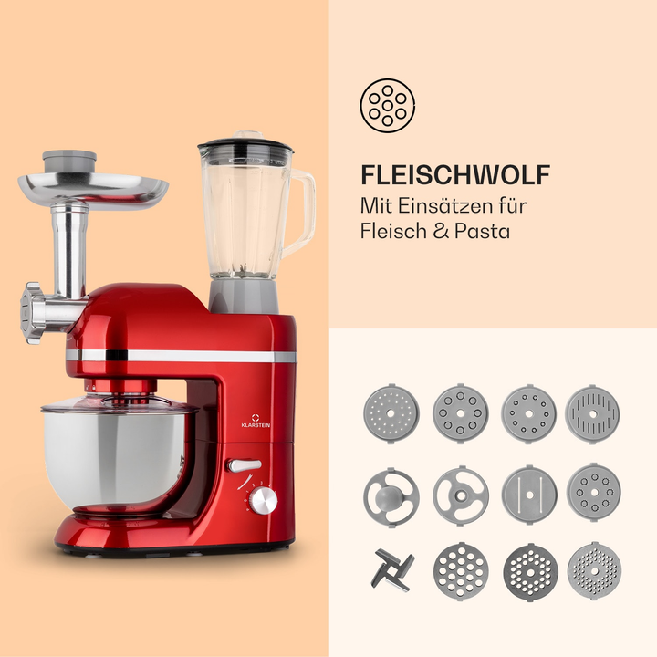 Klarstein Lucia Elegance Küchenmaschine mit Kochfunktion Rührmaschine Mixer