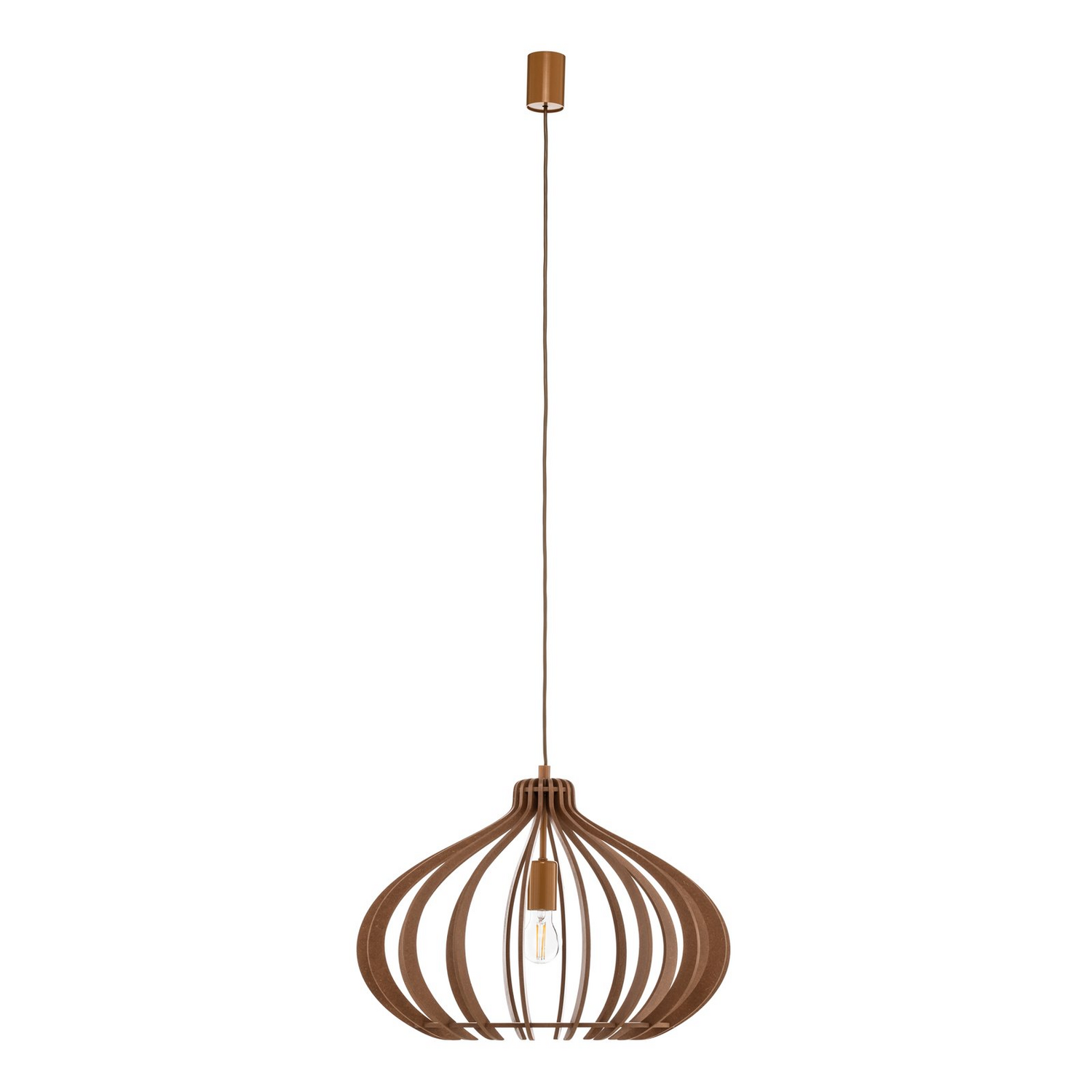 Nowodvorski Lighting Hängeleuchte Ika Id Mit Holzlamellen Schirm ø 51cm Lampe B-Ware - 5903139417495