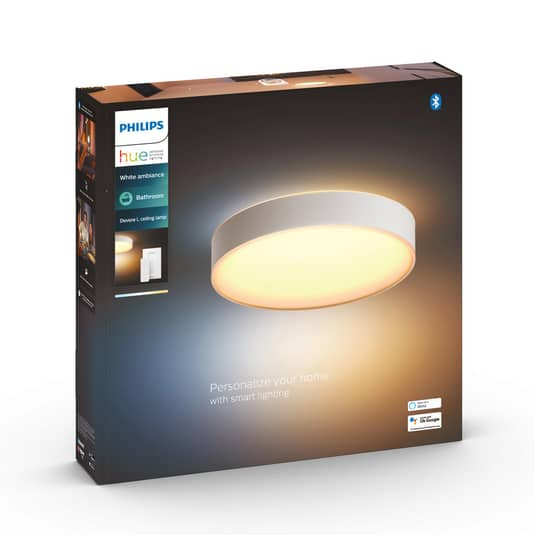 B-Ware Philips Hue Devere Led Deckenlampe Weiß 42,5 Cm Deckenlampe Badezimmer Leuchte