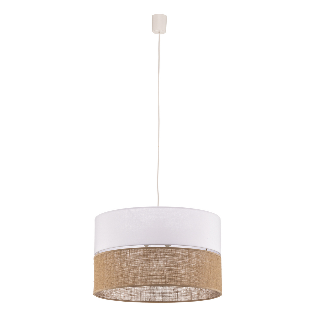 Euluna Hängeleuchte Linobianco Jute Weiß Braun Hängeleuchte Pendelleuchte Lampe B-Ware