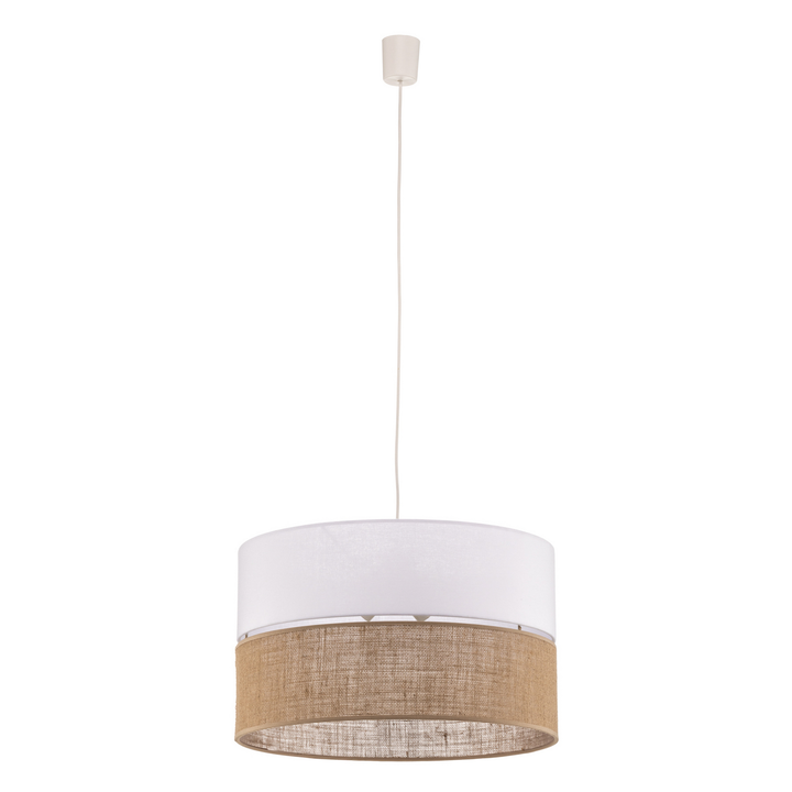 Euluna Hängeleuchte Linobianco Jute Weiß Braun Hängeleuchte Pendelleuchte Lampe B-Ware