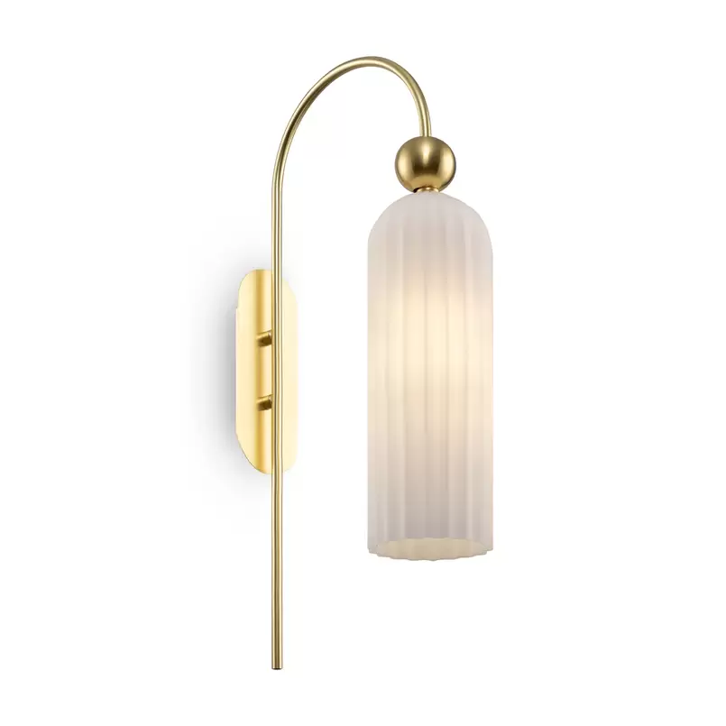Maytoni Antic Wandleuchte Wandlampe Wandlicht Leuchte Lampe Glasschirm In Weiß B-Ware