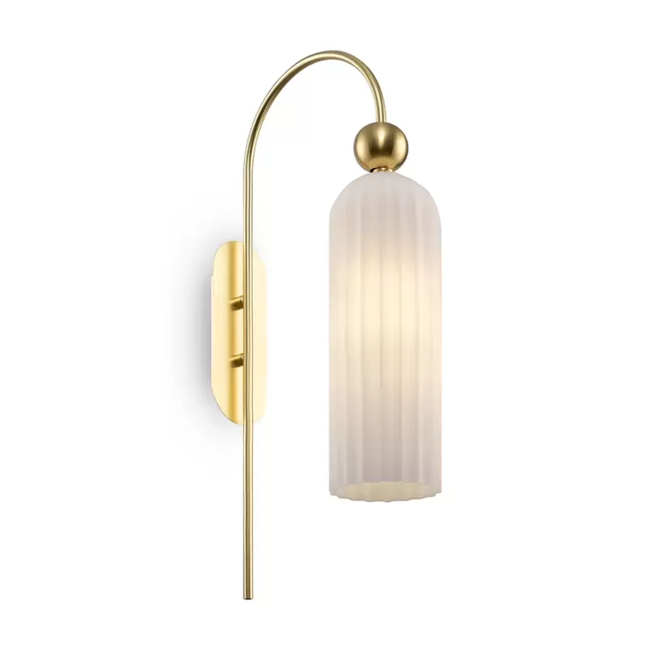 Maytoni Antic Wandleuchte Wandlampe Wandlicht Leuchte Lampe Glasschirm In Weiß B-Ware
