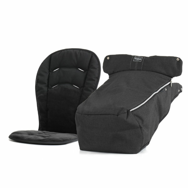 Emmaljunga Fußsack Ergo Lounge Winterfußsack Kinderwagenfußsack schwarz