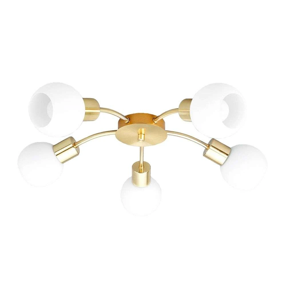 B-Ware Lindby Deckenleuchte Deckenlampe Elaina Messing Glas Opalglasschirme Rund60