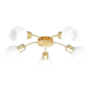 B-Ware Lindby Deckenleuchte Deckenlampe Elaina Messing Glas Opalglasschirme Rund60