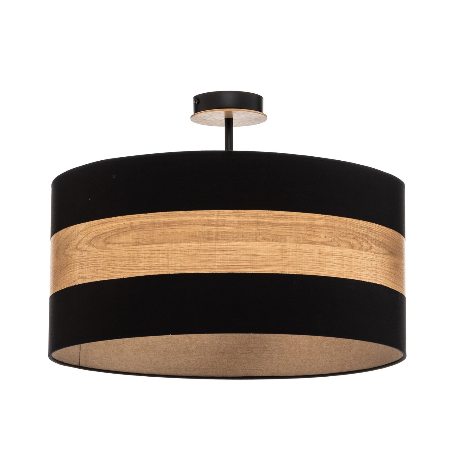 Deckenleuchte Terra Aus Holz Und Textil Schwarz Deckenlampe Lampe Leuchte Spot B-Ware - 5902693762911