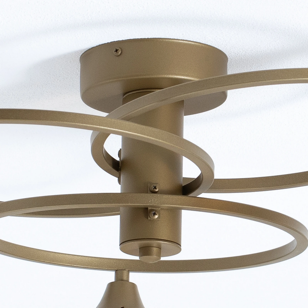 Binah Deckenlampe amber/antikgold Glas/Metall Deckenleuchte Lampe Licht