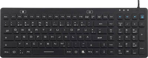 Clavier Renkforce, résistant aux éclaboussures et à la poussière, surface tactile, noir, produit de seconde main.