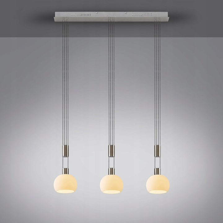 Lindby Aurell Led Pendellampe Lampe Pendelleuchte Leuchte Glas 3 Flammig Nickel B-Ware - 4251096573312