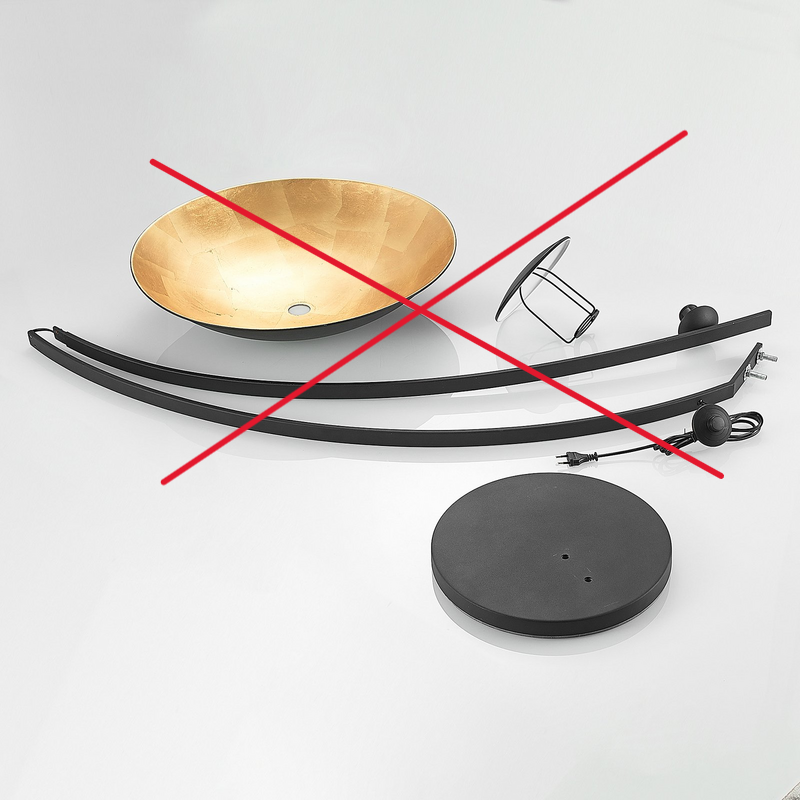 Lindby Emilienne Bogenstehlampe Standleuchte Stehleuchte Leuchte Siehe Text/F286 B-Ware