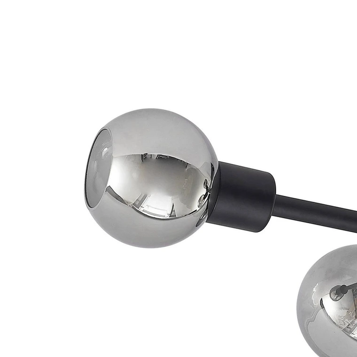 Lindby Biscala Led Deckenlampe 5 Flg. Schwarz Rauch Deckenlampe Deckenlicht 897 B-Ware