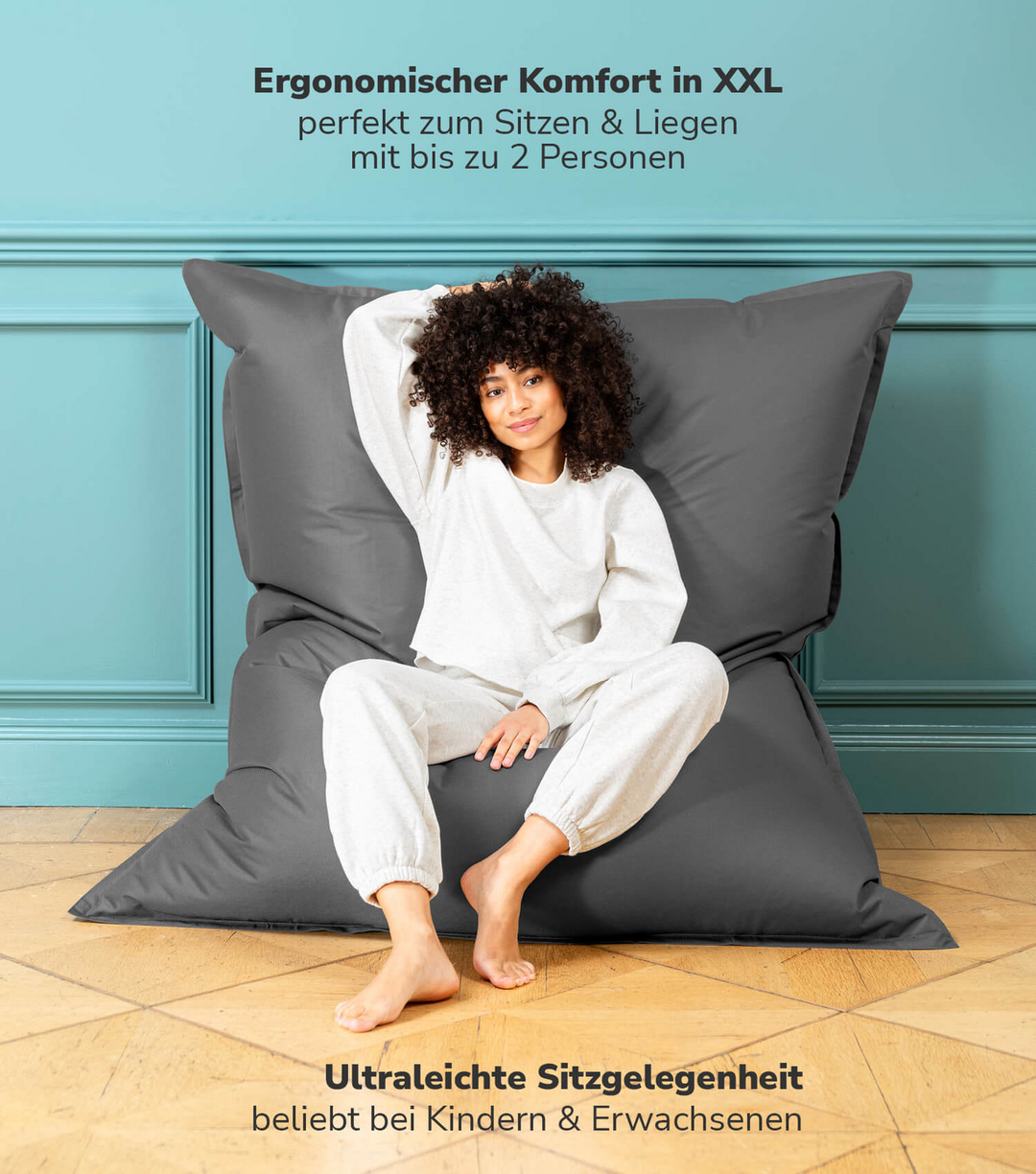 Mokebo Sitzsack Xxl Für Kinder & Erwachsene 'Der Große', Bean Bag, Sitzkissen, L B-Ware