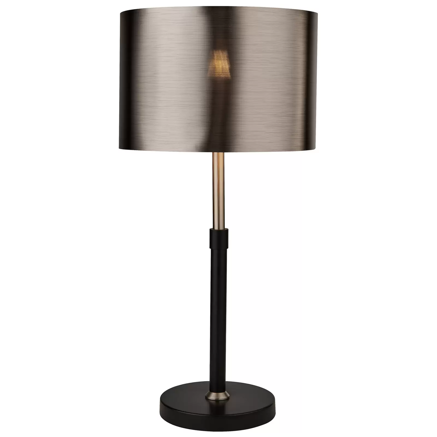 Searchlight Tischleuchte Column Tischlampe Tischlicht Lampe Schirm Schwarz Chrom B-Ware - 5053423160771