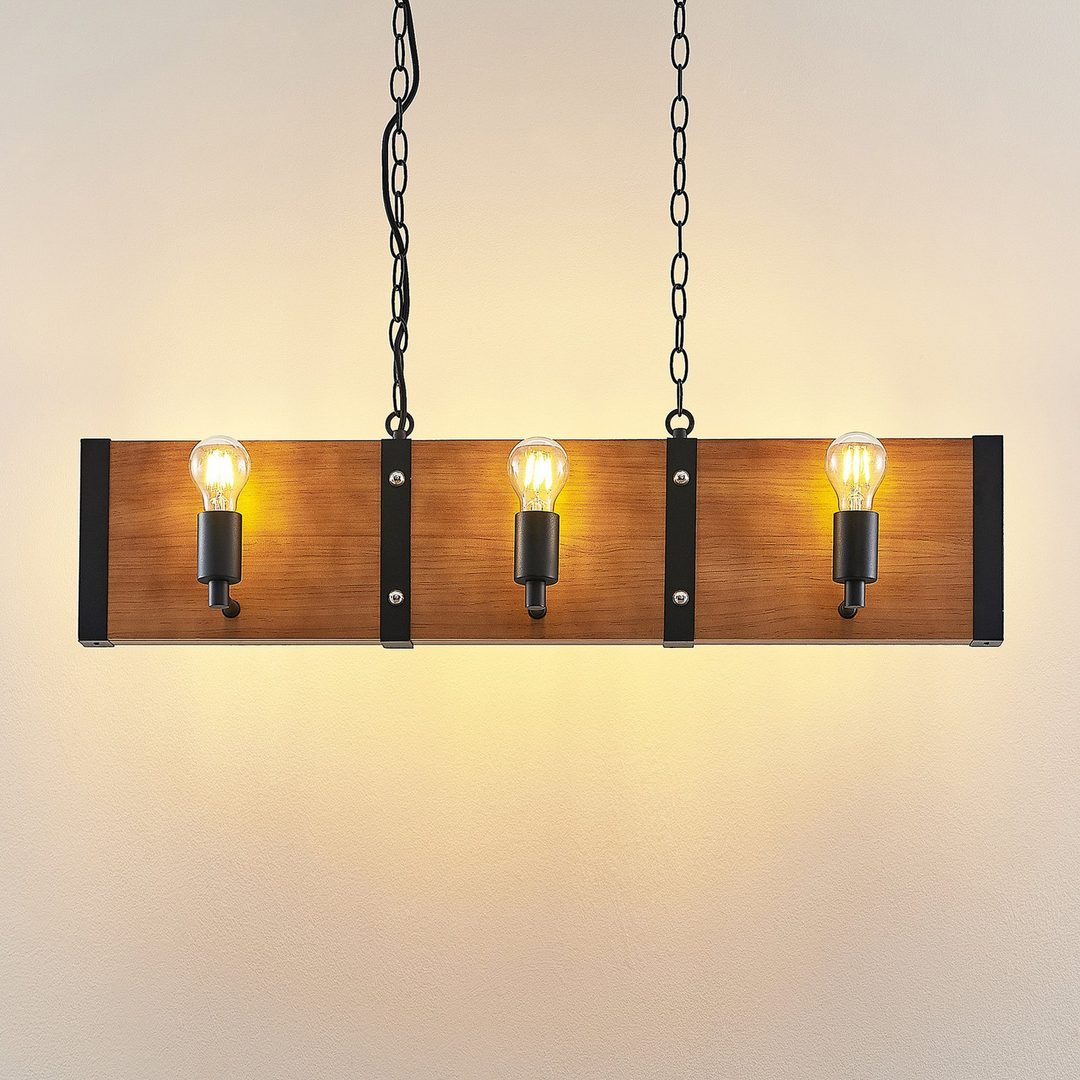 Lindby Kamilja Pendelleuchte Hängeleuchte Deckenlampe Lampe Fürs Esszimmer Holz B-Ware