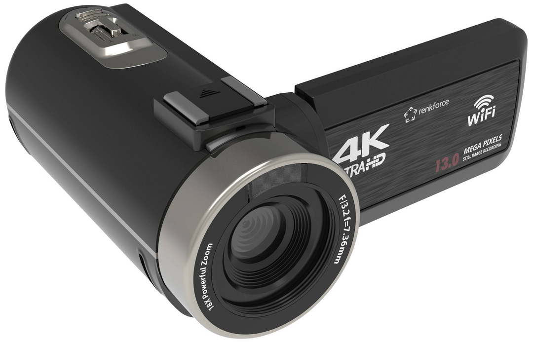 Renkforce Rf 5798910 4 K Camcorder 7.6 Cm 3 Zoll 13 Megapixel Siehe Text/Foto B-Ware