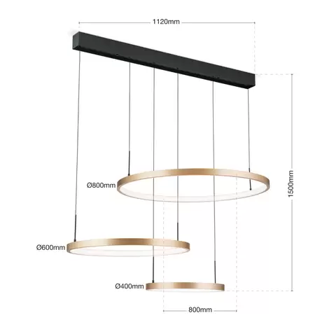 B-Ware Led Hängeleuchte Sphere Pendellampe Deckenlampe Lampe Leuchte Wohnzimmerlampe