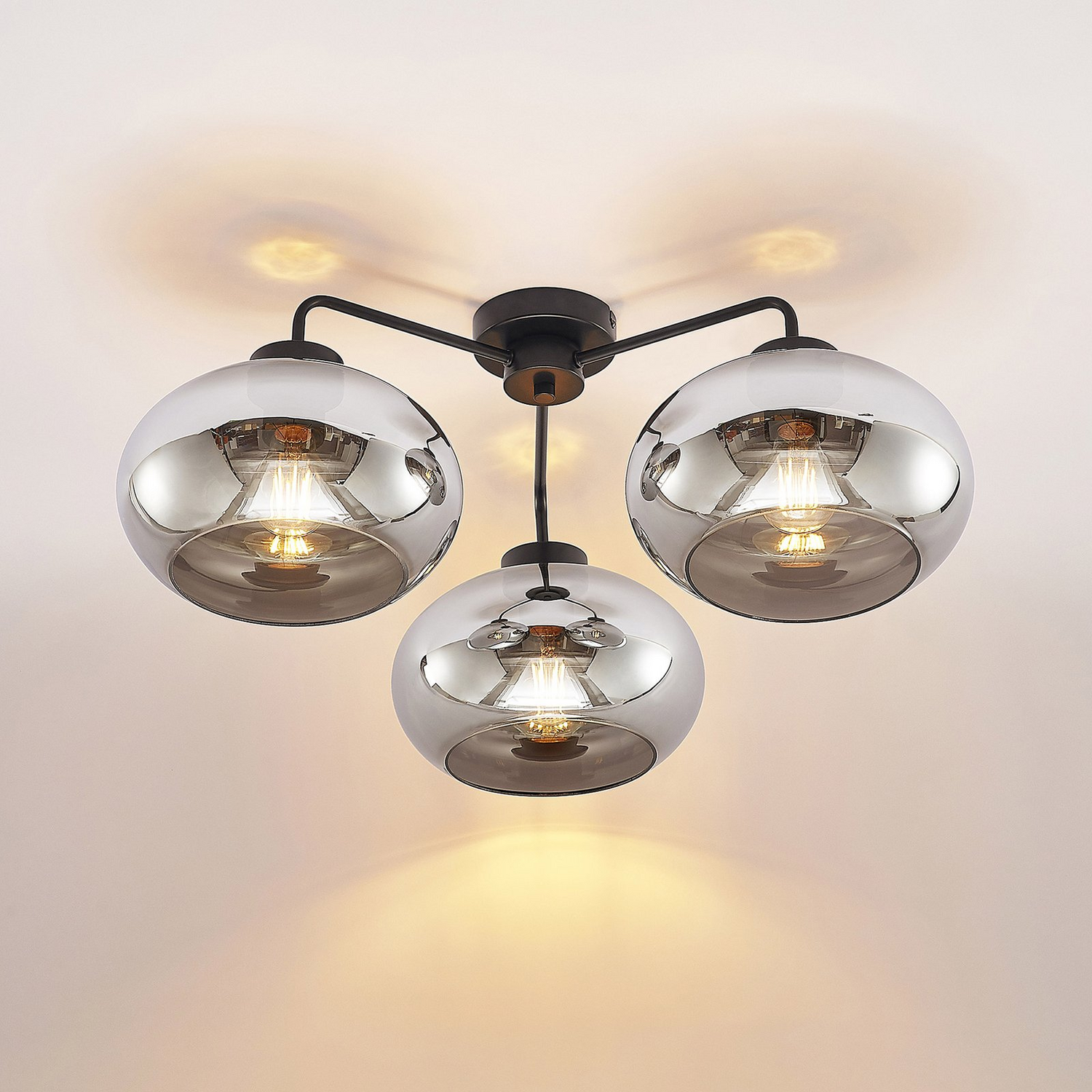 Lindby Navidia Deckenlampe Deckenleuchte Leuchte Lampen Deckenlicht Rauchglas722 B-Ware - 4251911728866