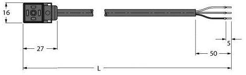 Turck 6606929 Vc9 S22 T80 E 10/Tel Ventilsteckverbinder Anschlussleitung B-Ware - 4047101374667