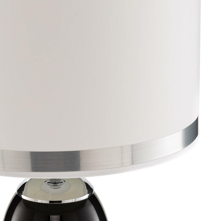 Euluna Tischleuchte Lund Tischlampe Tischlicht in Weiß und Schwarz Höhe 60 cm