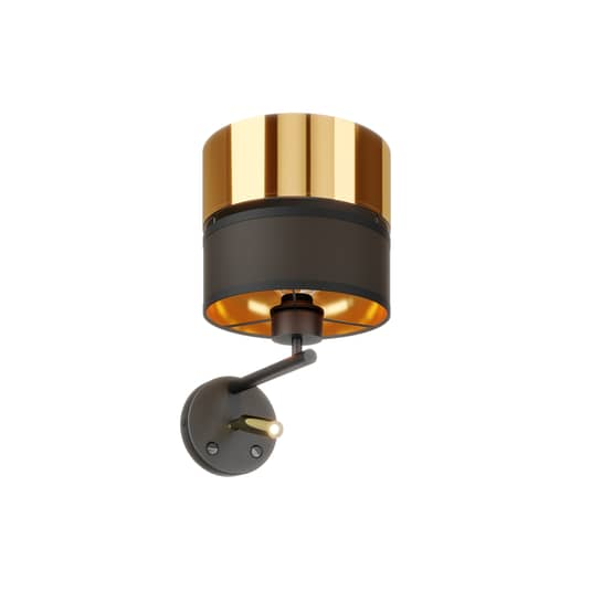 B-Ware Euluna Wandleuchte Hilton Schwarz Gold Led Leselicht Wandleuchte Wandlicht 485