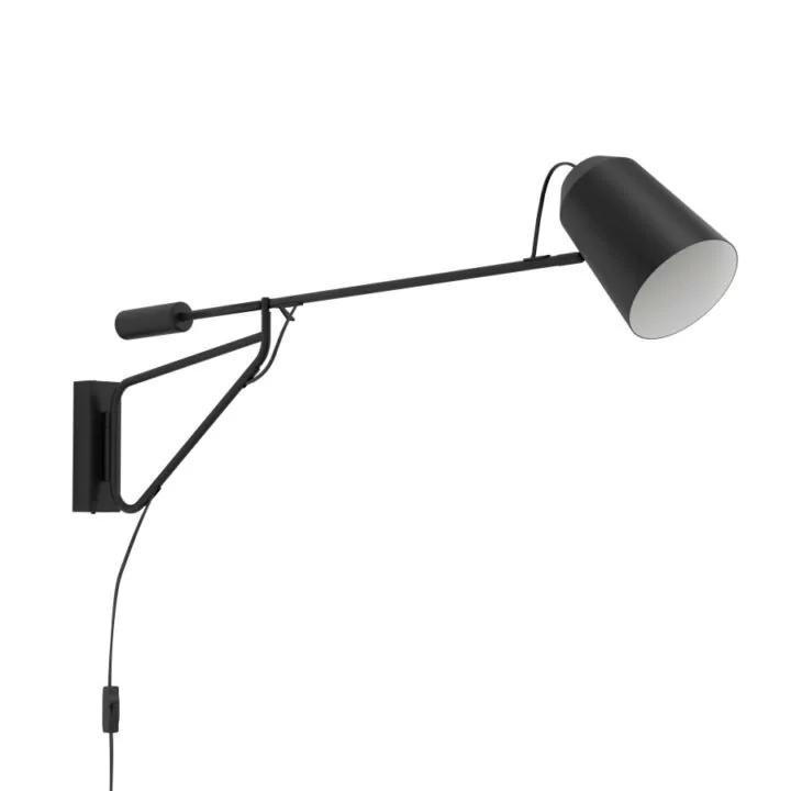 EGLO LORETO 1 Wandleuchte Wandlampe Leuchte Lampe Innenlampe Leselampe schwarz