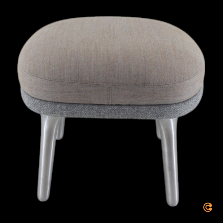 Fritz Hansen Ro JH11 Fußhocker Hocker Fußablage Stoff Füße aus Aluminium