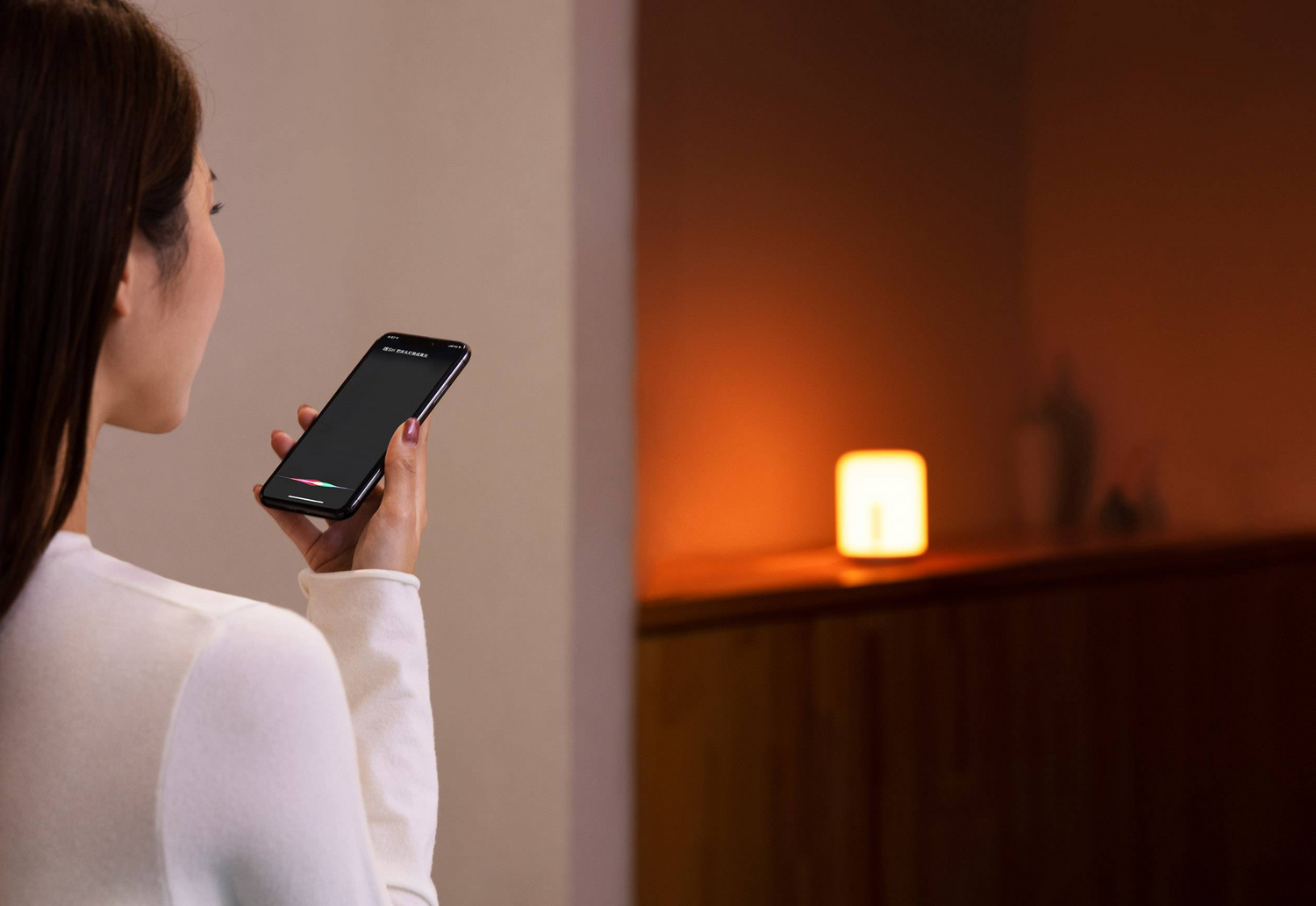 Lampe de chevet Xiaomi Mi Bedside Lamp 2 XM200010, lampe de table/lampadaire blanche, produit reconditionné. 