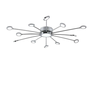 B-Ware Lindby Deckenlampe Deckenleuchte Led Fernbedienung Chrom Weiß Dimmbar Meru